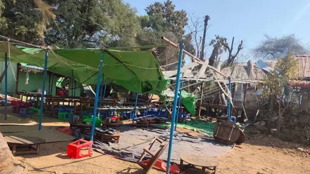 ဖေဖော်ဝါရီ ၂၅ ရက်လေကြောင်းတိုက်ခိုက်ခံရပြီးနောက်မြင်ကွင်း