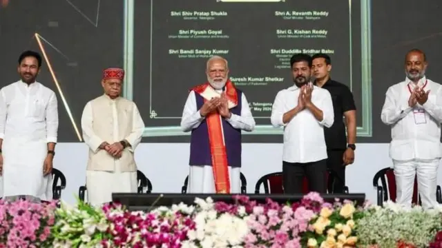 पीएम मोदी तेलंगाना के दौरे पर गए थे