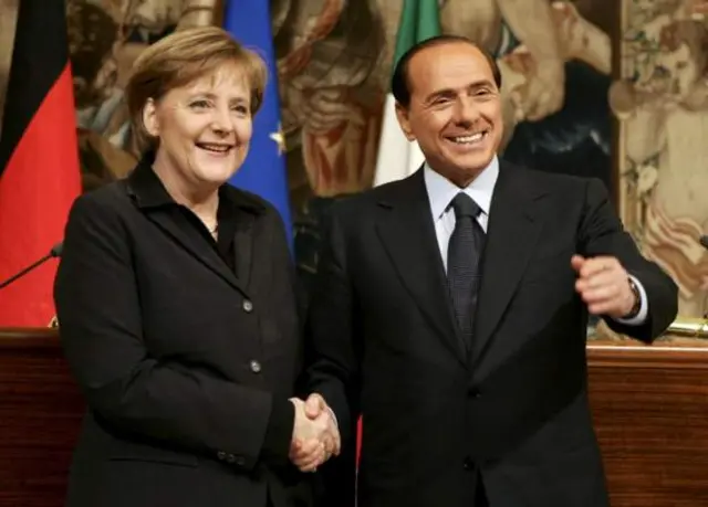 Berlusconi na Angela Merkel, mu 2014 yahakanye ibyavugwaga ko yamuvuzeho nabi yemeza ko babanye neza