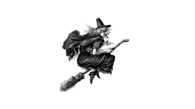 ساحرة على مكنسة