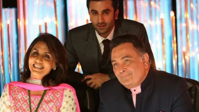 குடும்பத்துடன் ரிஷி கபூர்