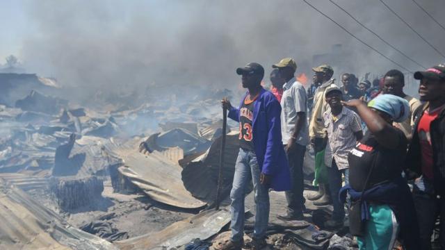 吉康巴市场曾发生大火