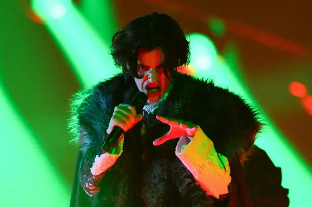 Марко Бошњак током наступа прве вечери полуфинала