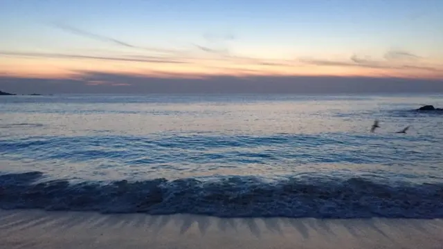 Atardecer en la playa.