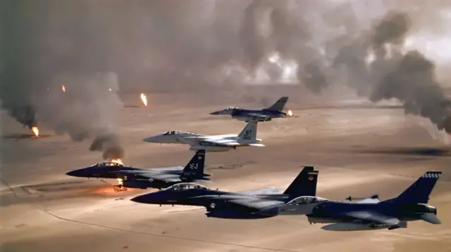 যুক্তরাষ্ট্রের বিমানবাহিনী ইরাকের ওপরে বোমাবর্ষন শুরুর আগে