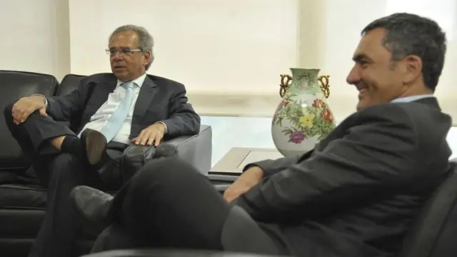 Paulo Guedes e Eduardo Guardia