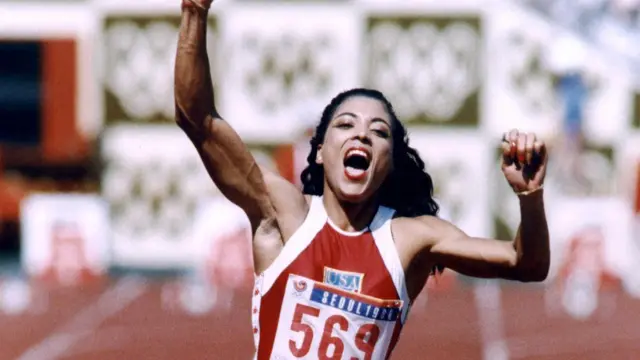Florence Griffith-Joyner en Seúl, 1988