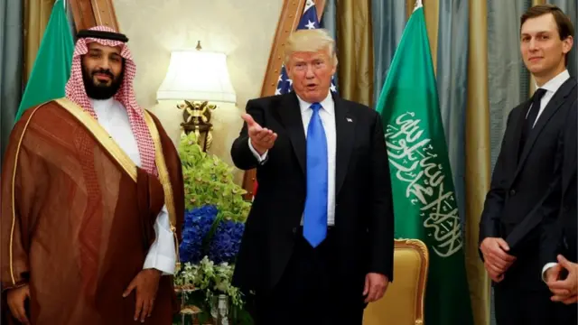 جاريد كوشنر ودونالد ترامب ومحمد بن سلمان