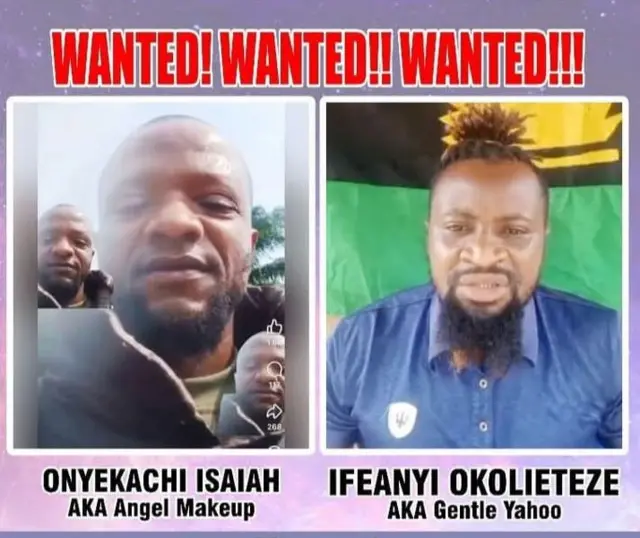 Foto Onyekachi Isaiah na Ifeanyi Okolienta Eze bụ ndị a na-achọ achọ.