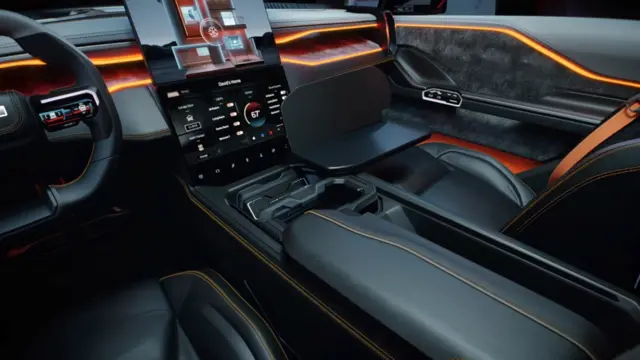 برای سرنشینان جلو یک میز کار تاشو طراحی شده است