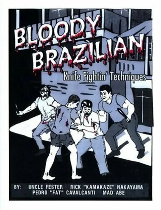 Capa da versão traduzida como "Bloody Brazilian Knife Fighting Techniques" - ou literalmente "Técnicas brasileiras sangrentassites de apostas desportivas legaissites de apostas desportivas legais em portugalportugalluta com faca