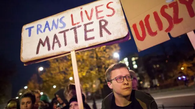 Manifestacion en defensa de derechos de transexuales.