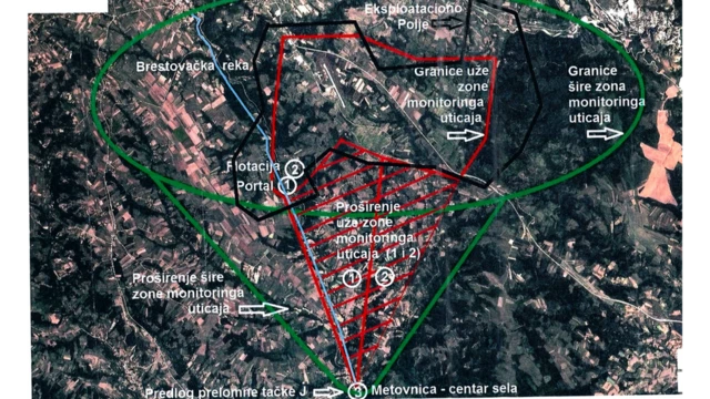 Mapa na osnovu Studije procene na životnu sredinu