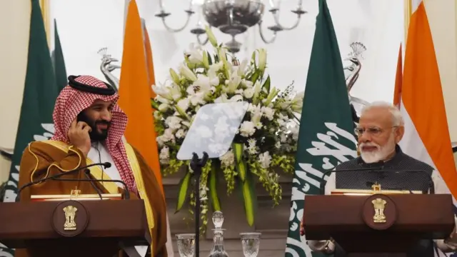 முகமது பின் சல்மான் மற்றும் இந்திய பிரதமர் நரேந்திர மோதி