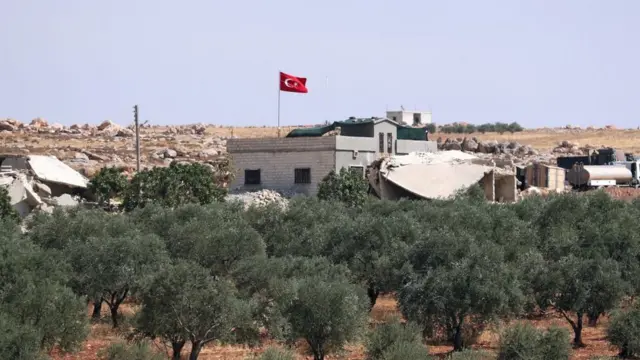 İdlib'e bağlı Mar Hitat yakınlarındaki Türk ordusuna ait gözlem noktası