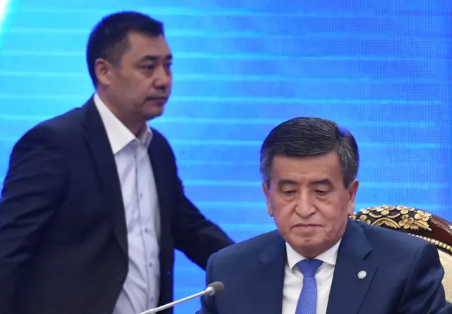 Садыр Жапаров жана Сооронбай Жээнбеков 2020-жыл, 16-октябрь