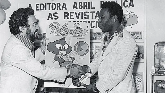 Pelé e Maurícioluva de pedreiro casa de apostasSousaluva de pedreiro casa de apostas1977, no lançamento da revista Pelezinho