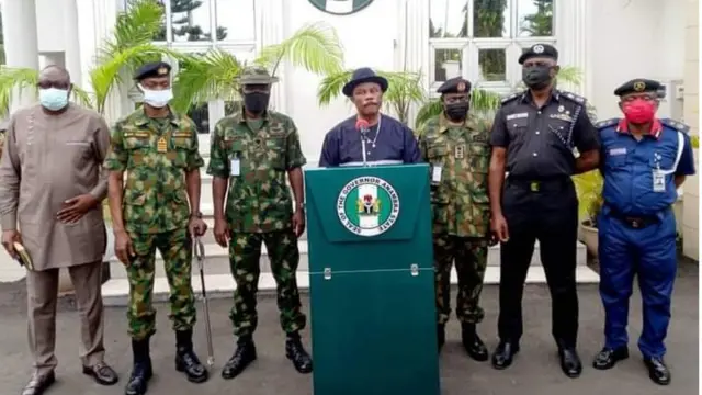 Govnor Willie Obiano address press conference a day afta di bloody incidents for di state