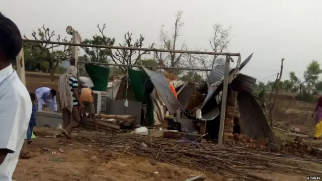 राजस्थान में आंधी से नुकसान