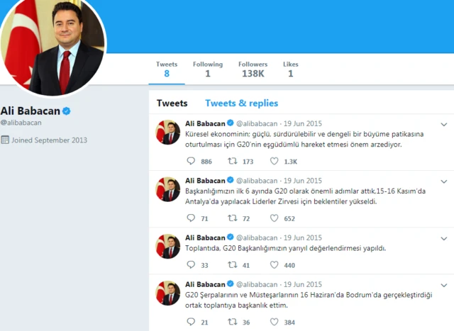 Ali Babacan Twitter'ı yıllardır kullanmıyor