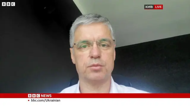 Знімок екрану – Вадим Пристайко в ефірі BBC News