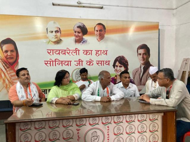 Party leaders are talking about Priyanka Gandhi at Rae Bareli Congress office