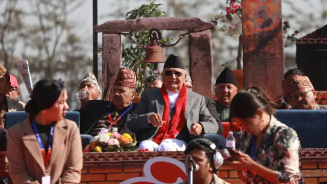 महाधिवेशन उद्घाटन समारोहमा केपी शर्मा ओली।