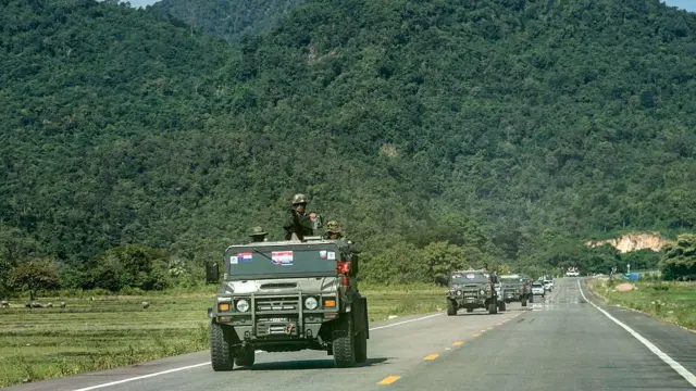 ရွှေကုက္ကိုကို ထိန်းချုပ်ထားတဲ့ စစ်ကောင်စီတပ်လက်အောက်ခံ နယ်ခြားစောင့်တပ်အဖွဲ့ (ပုံအဟောင်း)