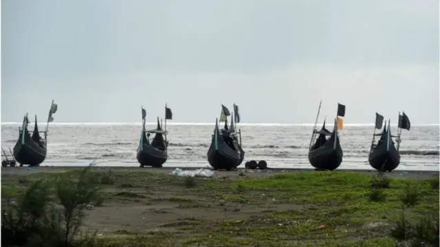 উপকূলে মাছ ধরার ট্রলার