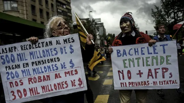 Protesta en Santiago