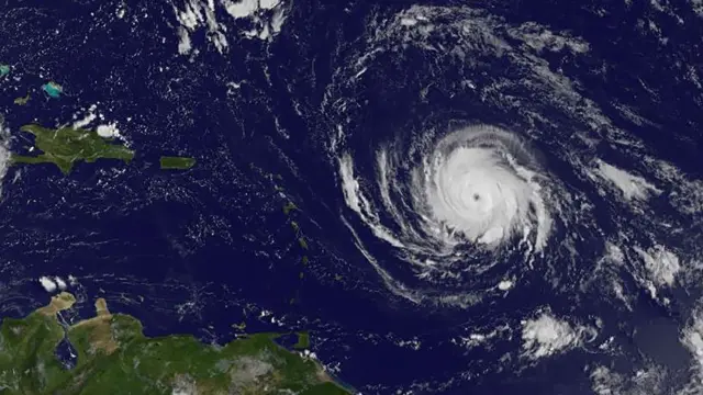 This image obtained from the NASA's GOES Project shows Hurricane Irma on 4 September