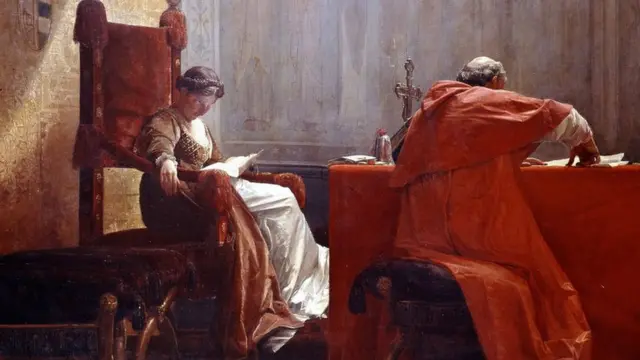 Lucrecia Borgia y su padre, el Papa Alejandro VI