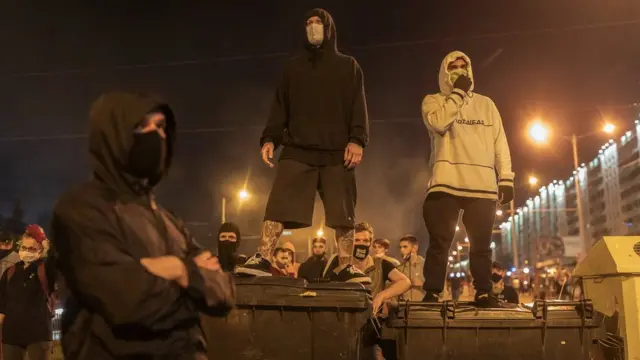 Протестующие в Минске