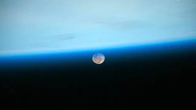 The Moon from the International Space Station (c) NASA