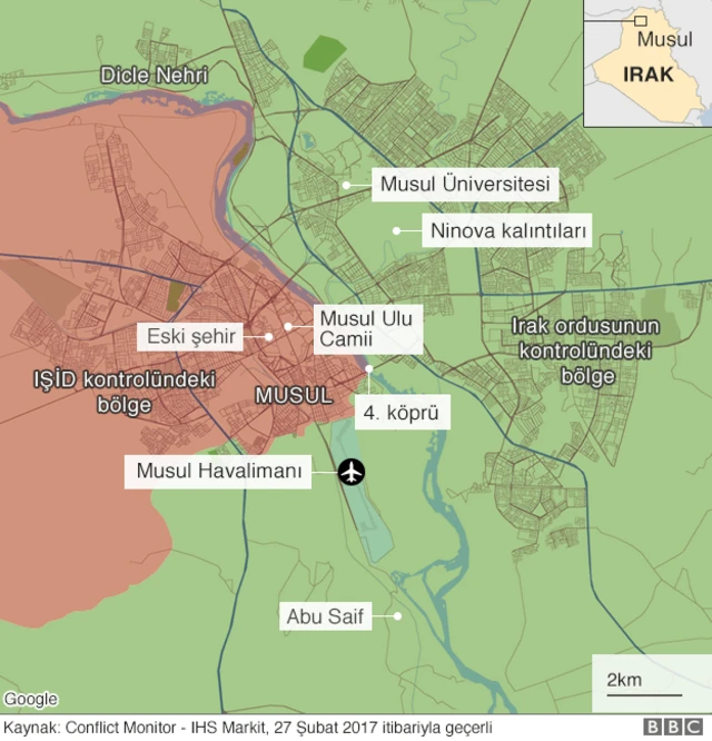 Musul şehri haritası