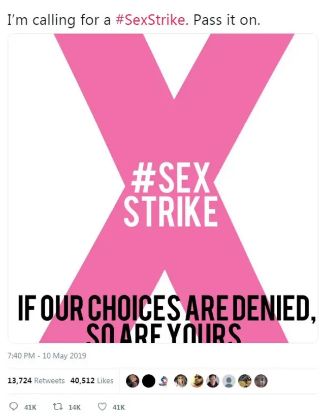 好萊塢女星艾莉莎·米蘭諾的推特話題:性罷工。