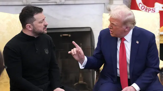 美國總統特朗普與烏克蘭總統澤連斯基在白宮橢圓形辦公室會面