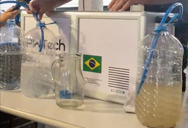 purificador de águPurificador de água foi testado em Canoas, RS, nesta terça-feira (9/5)