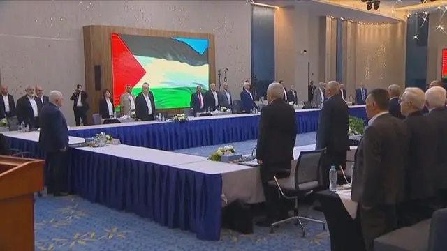 من اجتماع قادة الفصائل الفلسطينية بمدينة العلمين في مصر العام الماضي