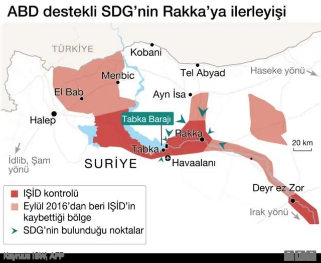 SDG'nin Rakka'ya ilerleyişi
