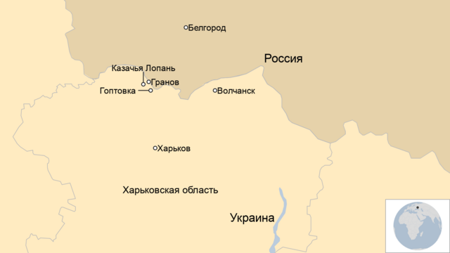 Карта севера Харьковской области