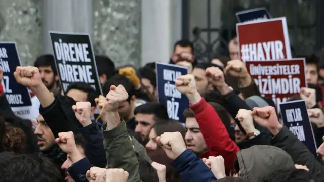 İstanbul Üniversitesi'nde protesto