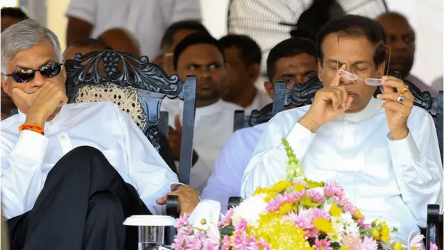 ජනාධිපති මෛත්‍රීපාල සිරිසේන සහ අගමැති රනිල් වික්‍රමසිංහ