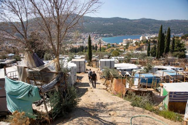 Samos Adası'ndaki mülteci kampı