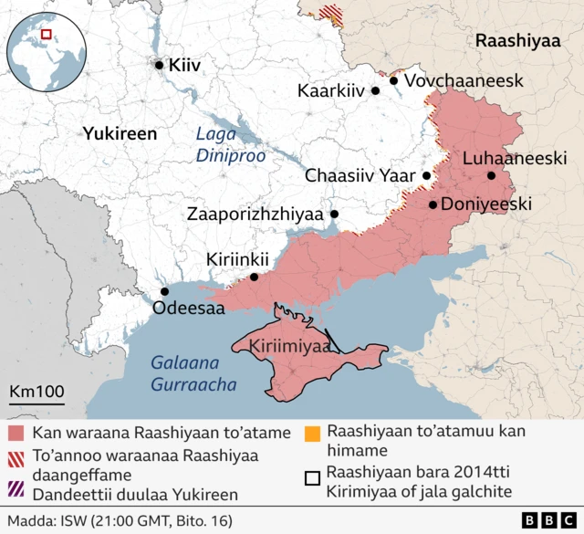 Daangaalee Yukireen Raashiyaan jalaa to'atte