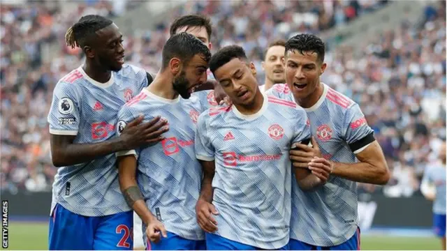 Manchester United celebrate