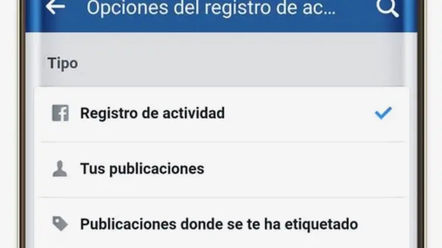 registro de actividad