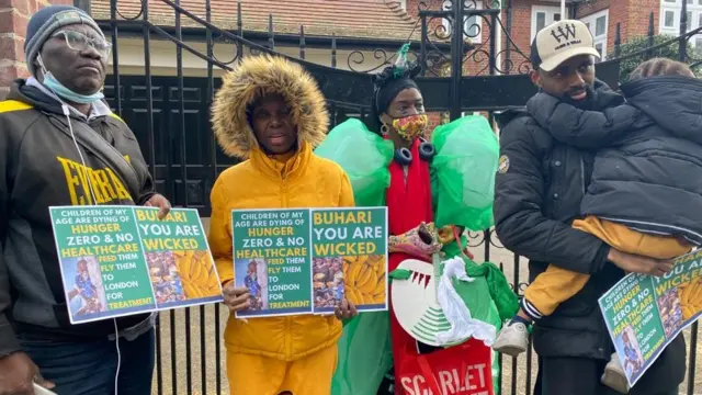 Nigerians dey protest for Abuja House in London