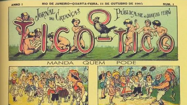 Detalhe da capa da primeira edição da revista Tico-Tico