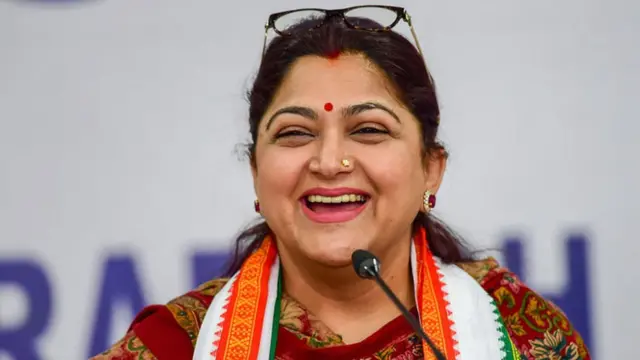 কংগ্রেসের জাতীয় মুখপাত্র খুশবু সুন্দর